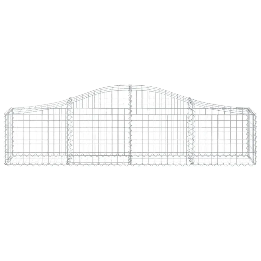 Arched Gabion Baskets 3 pcs Garden Barrier Retaining Wall Decorative Outdoor