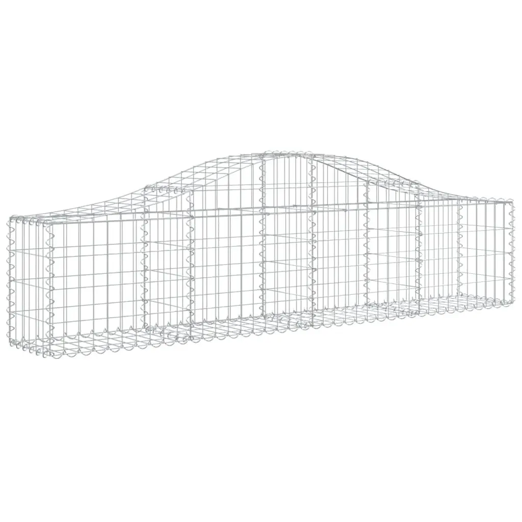 Arched Gabion Baskets 4 pcs Garden Barrier Retaining Wall Decorative Outdoor