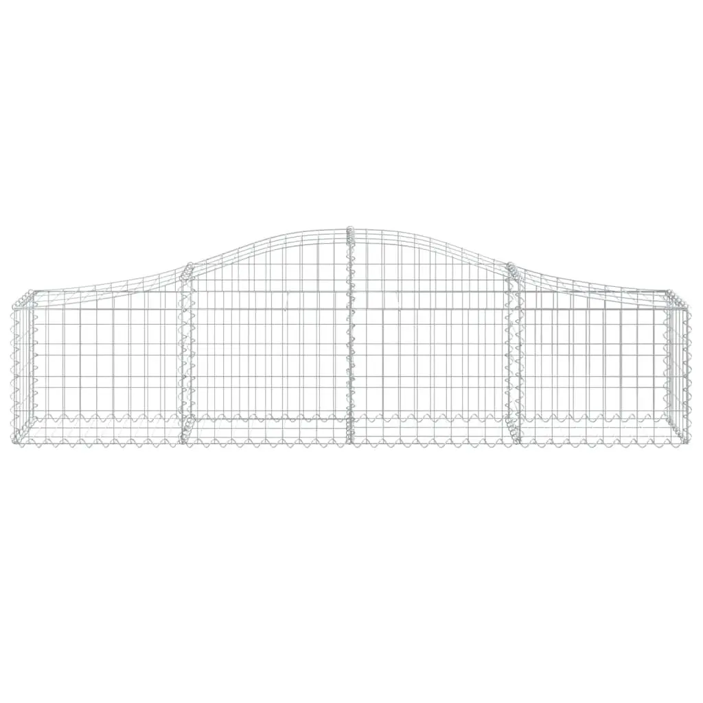 Arched Gabion Baskets 4 pcs Garden Barrier Retaining Wall Decorative Outdoor