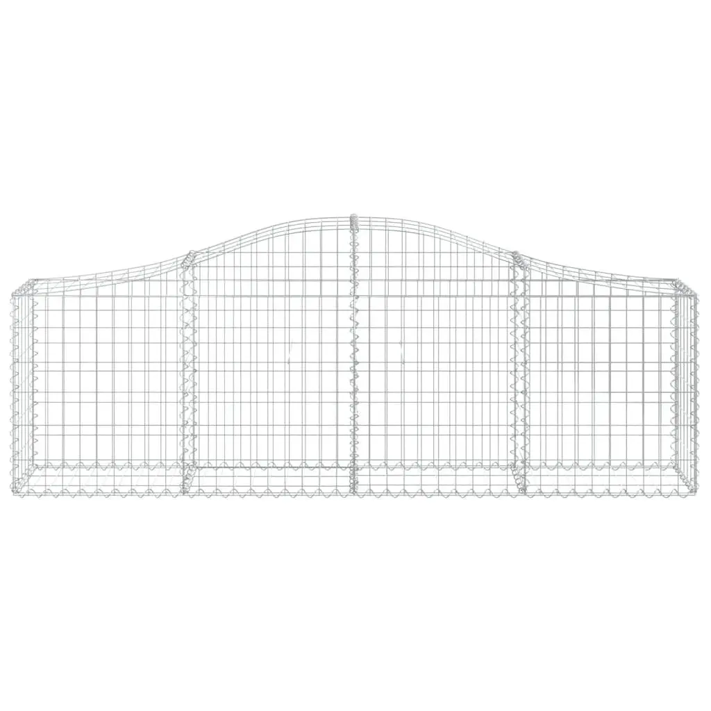 Arched Gabion Baskets 4pcs Galvanised Iron Garden Retaining Wall Decorative