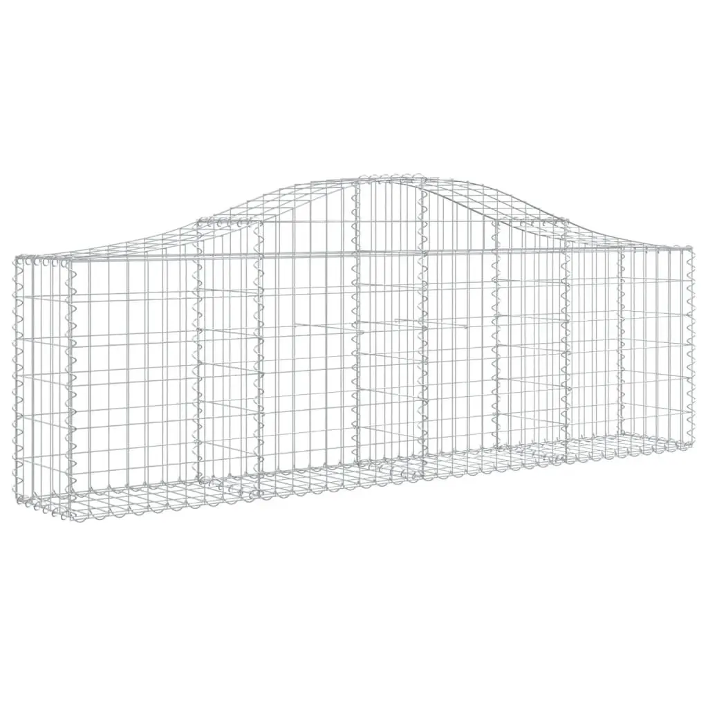 Arched Gabion Baskets 5 pcs Garden Barriers Decorative Retaining Walls Outdoor