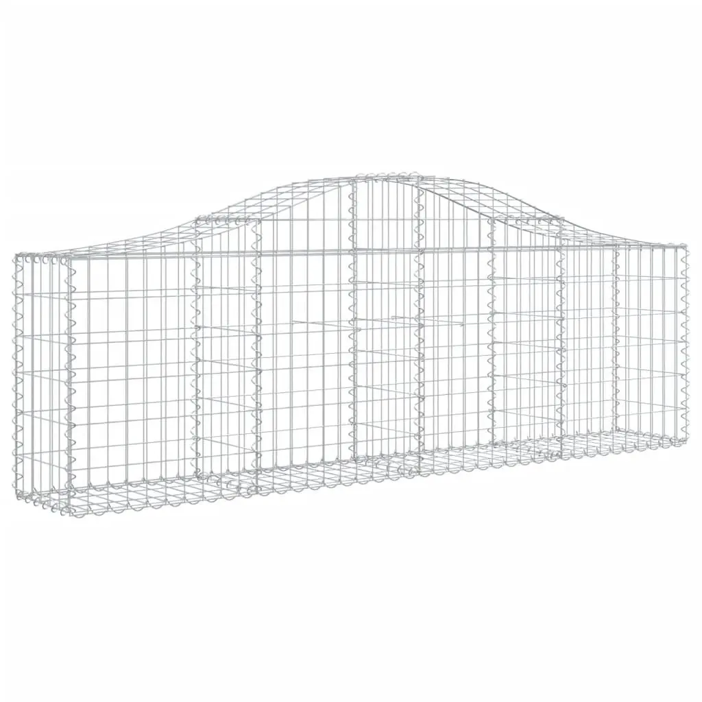 Arched Gabion Baskets 6 pcs Garden Barrier Retaining Wall Decorative Outdoor