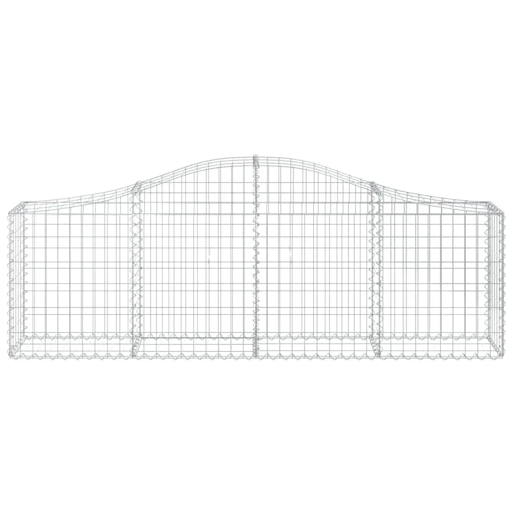 Arched Gabion Baskets 6 pcs Garden Barrier Retaining Wall Decorative Outdoor