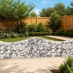 Arched Gabion Baskets - 7 pcs, 200 x 30 x 60/80 cm