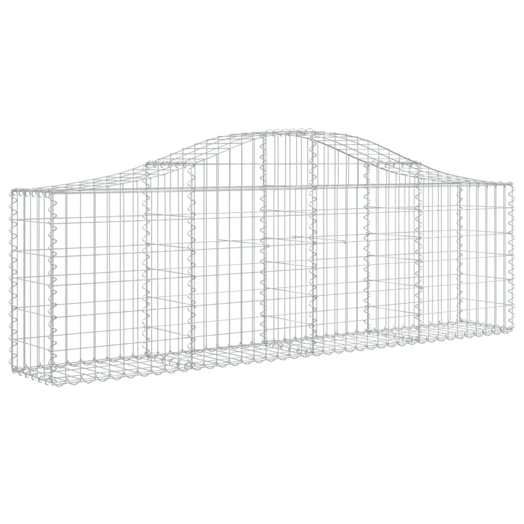 Arched Gabion Baskets 7 pcs Garden Barriers Retaining Walls Outdoor Decorative