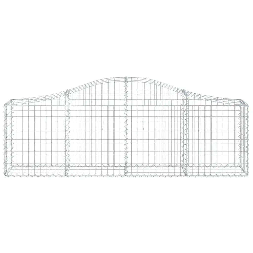Arched Gabion Baskets 7 pcs Garden Barriers Retaining Walls Outdoor Decorative