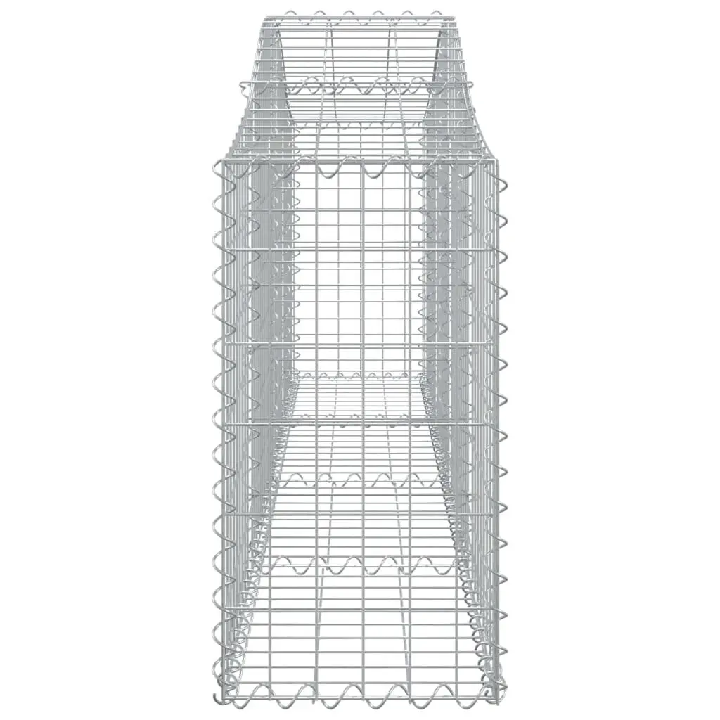 Arched Gabion Baskets 7 pcs Garden Barriers Retaining Walls Outdoor Decorative
