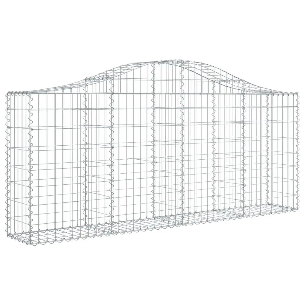 Arched Gabion Baskets 4 pcs Garden Retaining Wall Barrier Decorative Outdoor