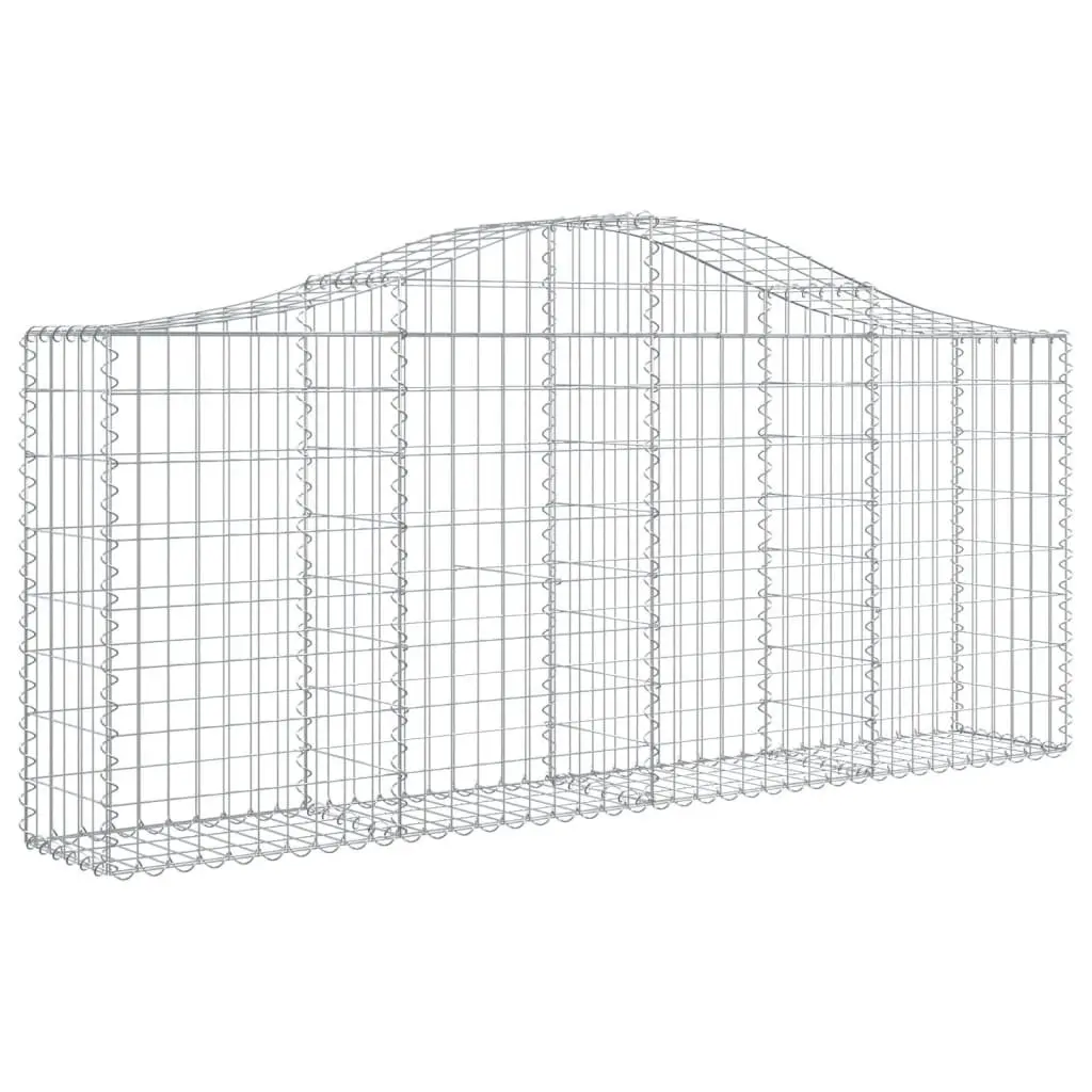 Arched Gabion Baskets Garden Barrier Outdoor 6 Piece