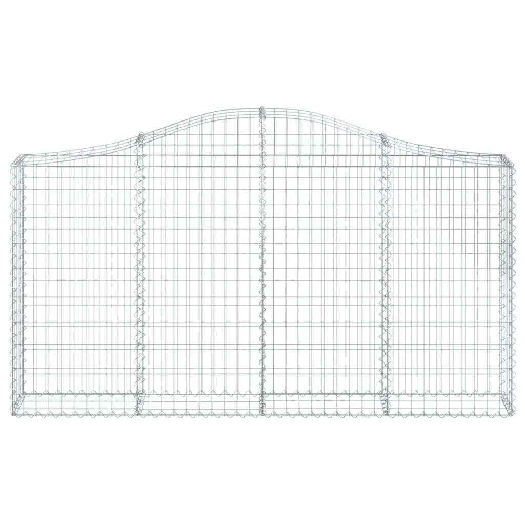 Arched Gabion Baskets 3 pcs Garden Barrier Retaining Wall Decorative Stone Cage