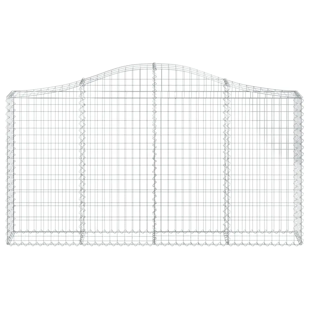Arched Gabion Baskets Garden Barrier Outdoor 200 x 30 x 100120 cm 8 Piece