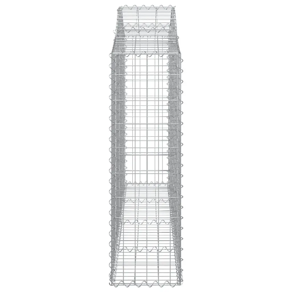 Arched Gabion Baskets Garden Barrier Outdoor 200 x 30 x 100120 cm 8 Piece