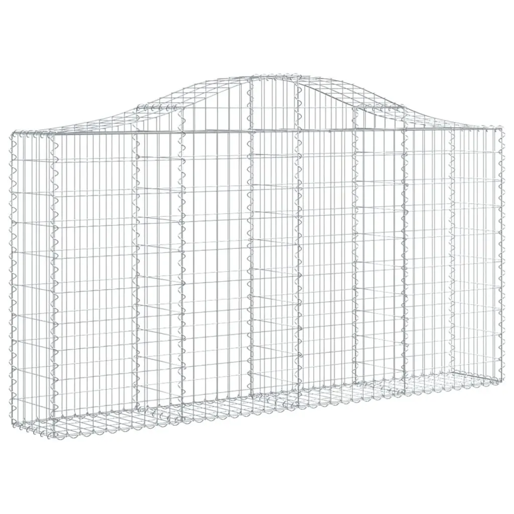 Arched Gabion Baskets 9 pcs Garden Barrier Retaining Wall Decorative Outdoor