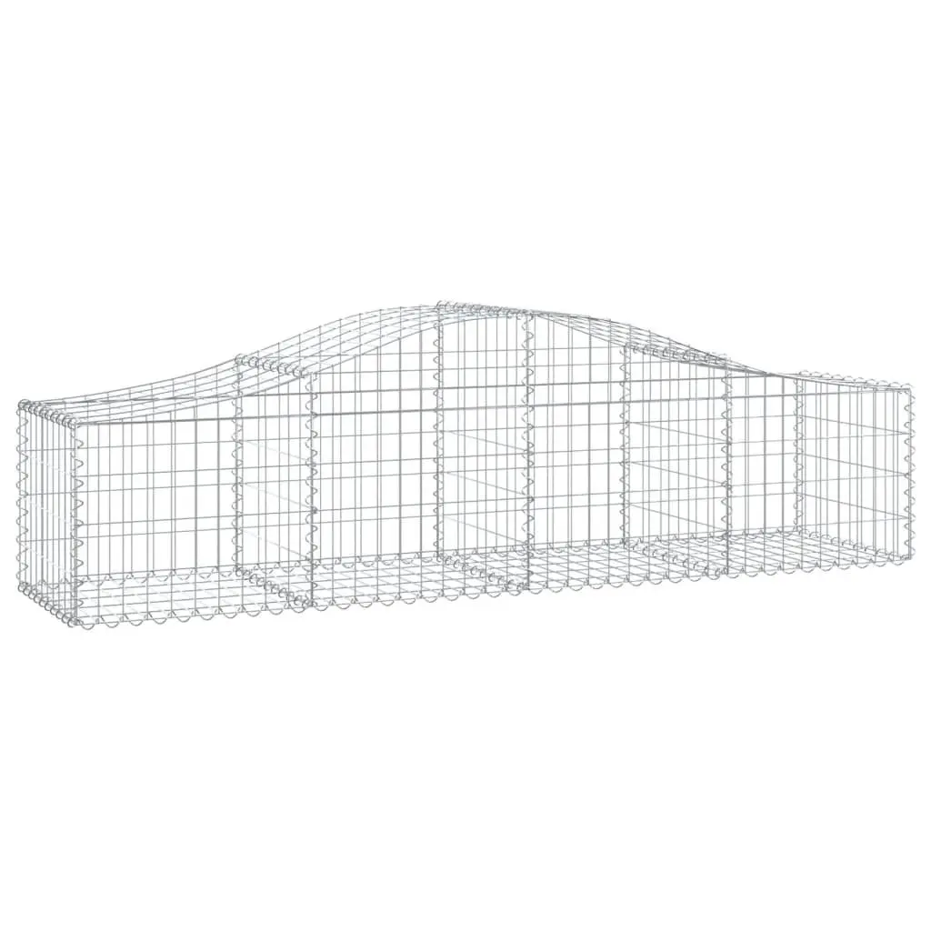 Arched Gabion Baskets 2pc Garden Barrier Decorative Retaining Wall Outdoor