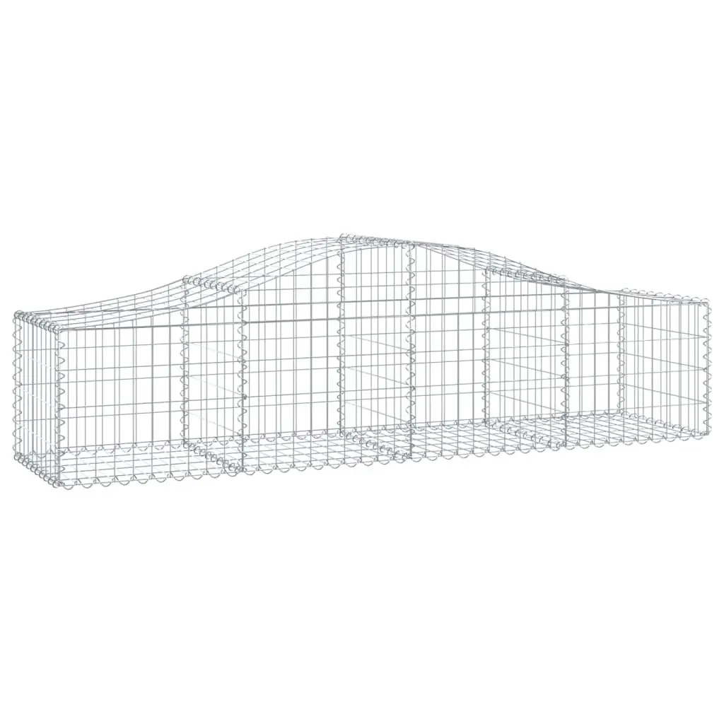 Arched Gabion Baskets Garden Barrier 3 Pieces Outdoor Retaining Wall
