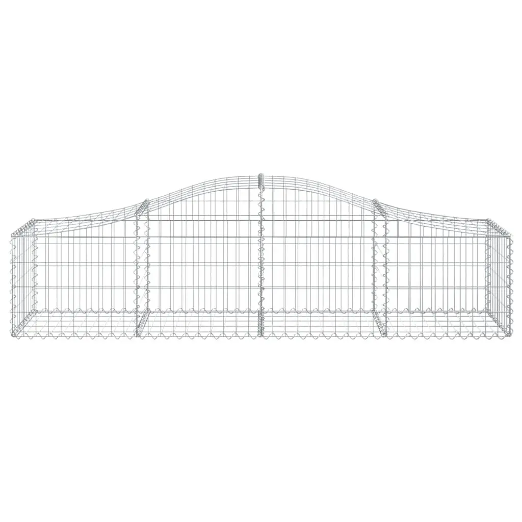 Arched Gabion Baskets Garden Barrier 3 Pieces Outdoor Retaining Wall