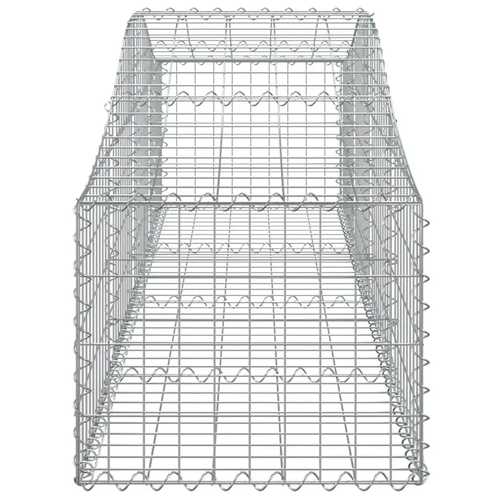 Arched Gabion Baskets Garden Barrier 3 Pieces Outdoor Retaining Wall