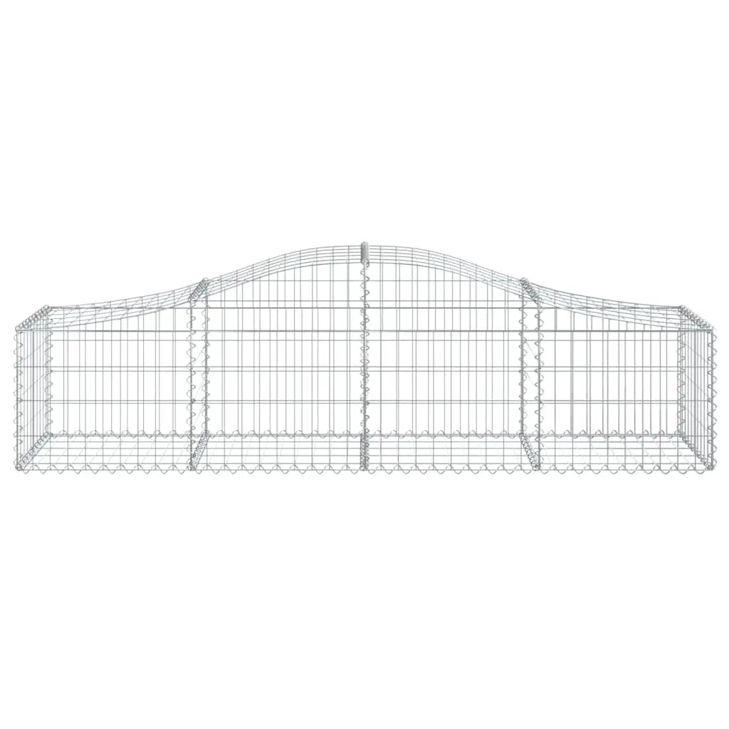 Arched Gabion Baskets Garden Outdoor Decorative Barrier 200 x 50 x 40-60 cm