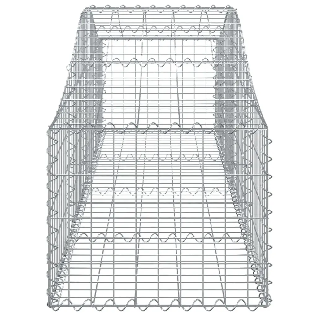 Arched Gabion Baskets Garden Outdoor Decorative Barrier 200 x 50 x 40-60 cm