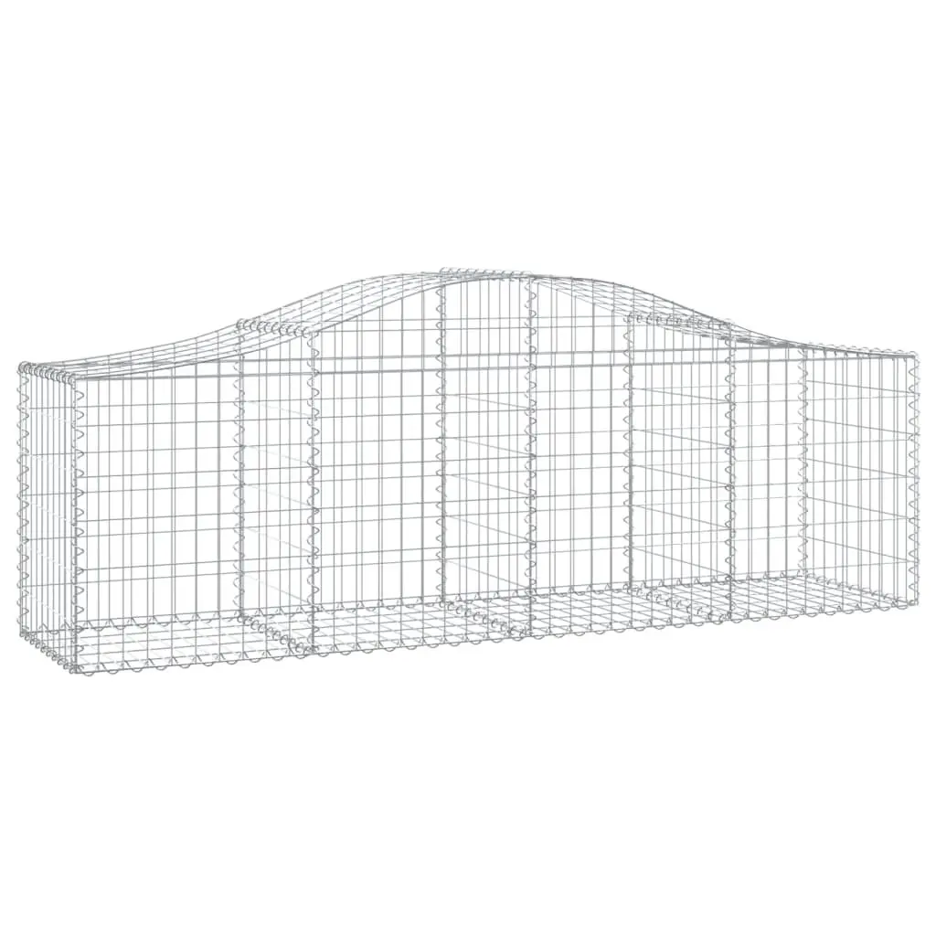 Arched Gabion Baskets Garden Decorative Barrier 200x50x60/80 cm 4 Piece