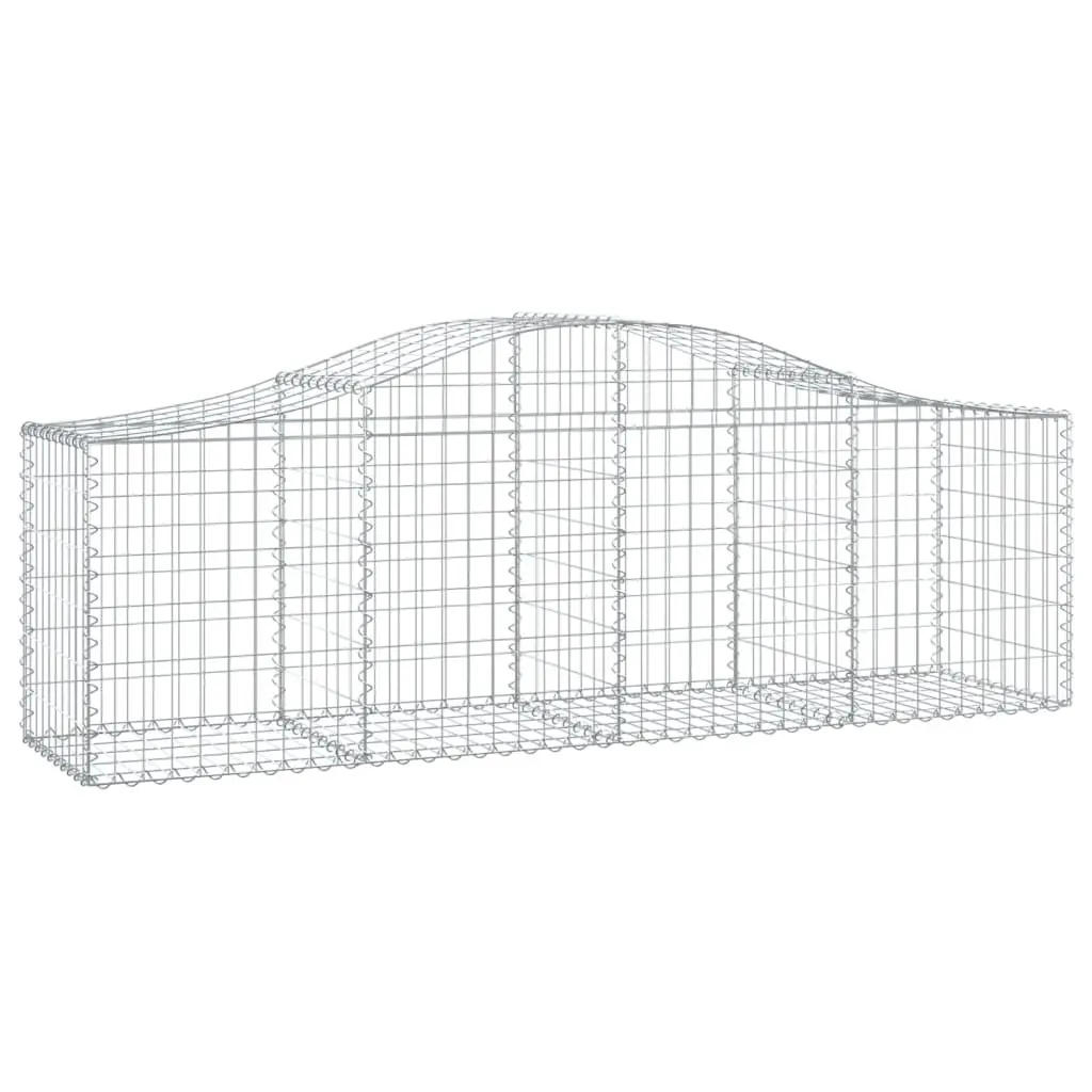 Arched Gabion Baskets 6 pcs Garden Barriers Decorative Retaining Wall Outdoor