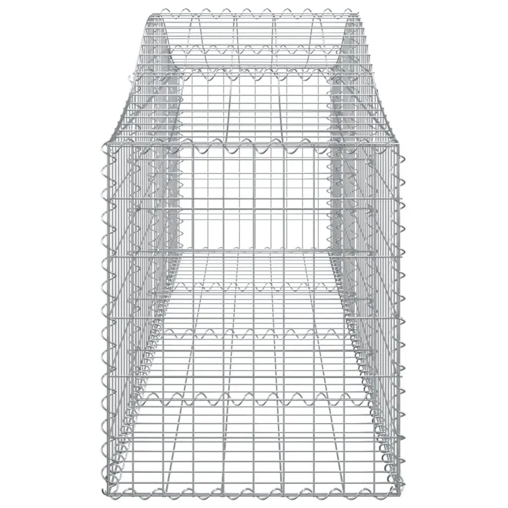 Arched Gabion Baskets Set 7 pcs Garden Retaining Wall Decorative Barrier