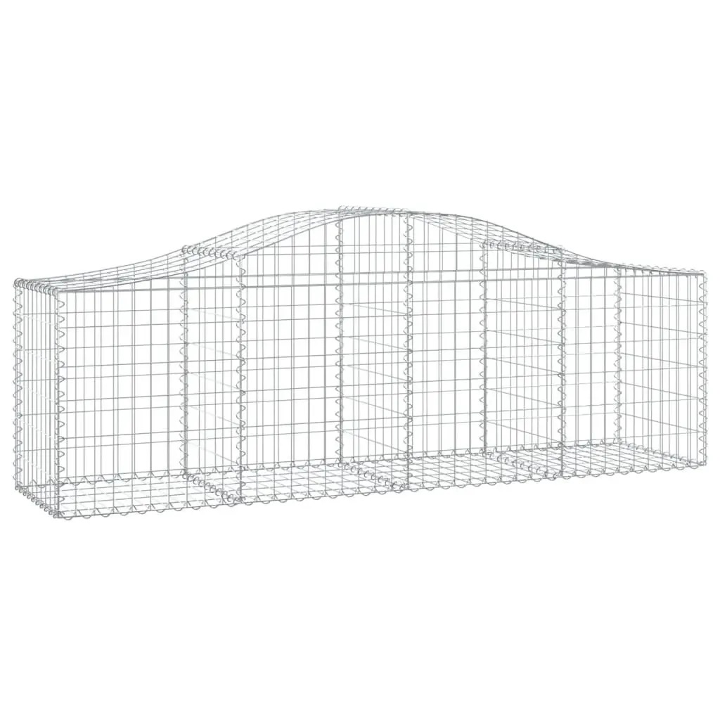 Arched Gabion Baskets Set 8pcs Garden Retaining Wall Decorative Barrier Outdoor