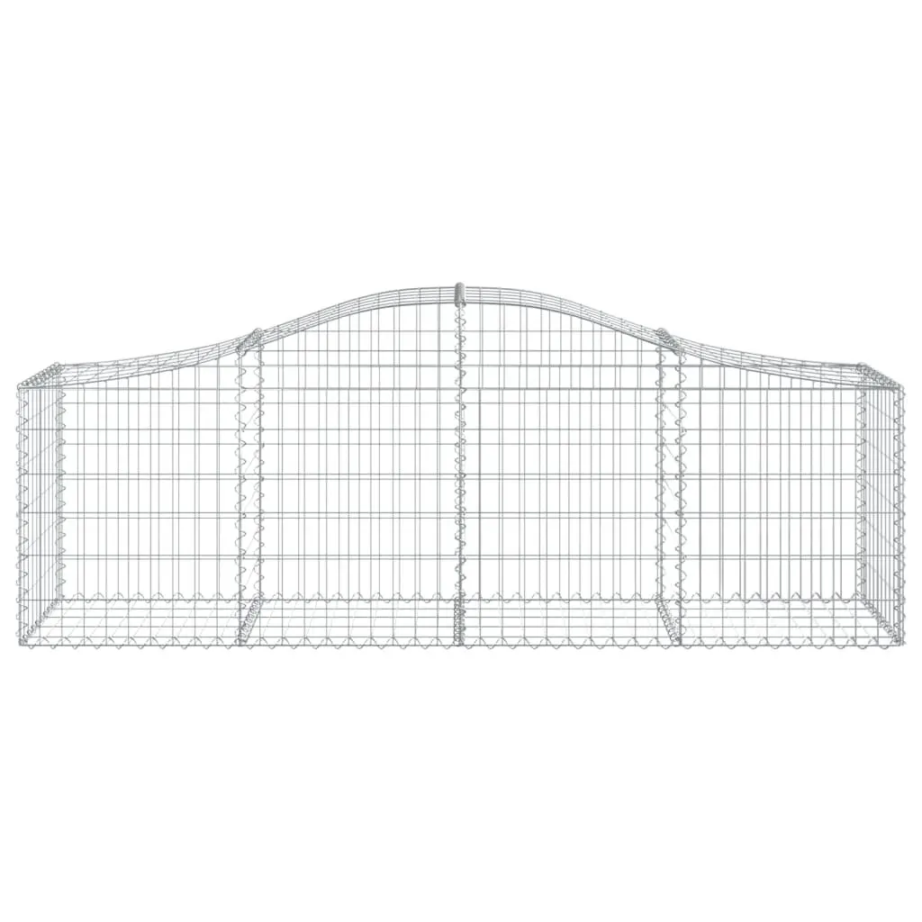 Arched Gabion Baskets Set 8pcs Garden Retaining Wall Decorative Barrier Outdoor