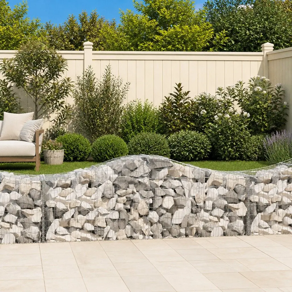 9 Arched Gabion Baskets 200x50x60/80cm