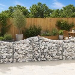 Arched Gabion Baskets - 3 pcs, 200 x 50 x 80/100 cm