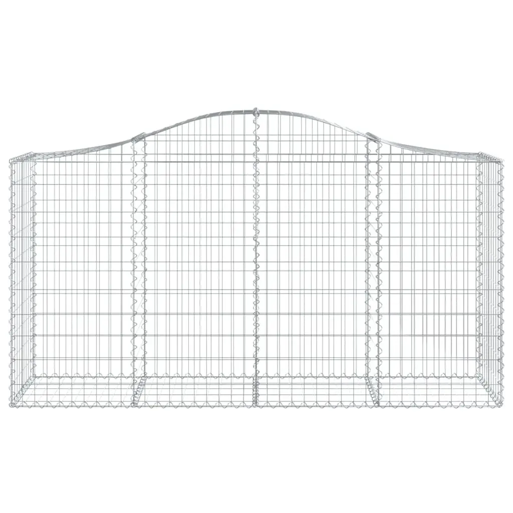 Arched Gabion Baskets 5 pcs Garden Barrier Retaining Wall Decorative Outdoor
