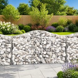 Arched Gabion Baskets: 13-Piece Set with Dimensions and Materials