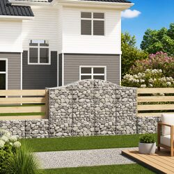 Gabion Baskets - 4 Pcs, 200x50x140/160 cm Each