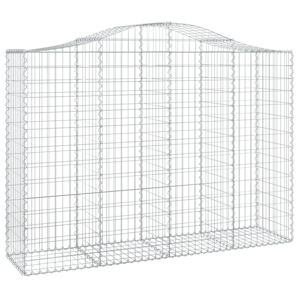 Arched Gabion Baskets 4 pcs Garden Barrier Retaining Wall Decorative Outdoor