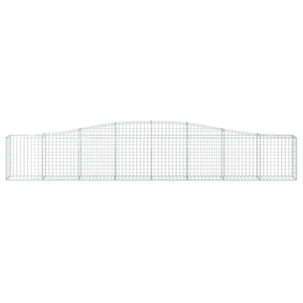 Arched Gabion Baskets Set 4 pcs Garden Retaining Wall Decorative Barrier Silver