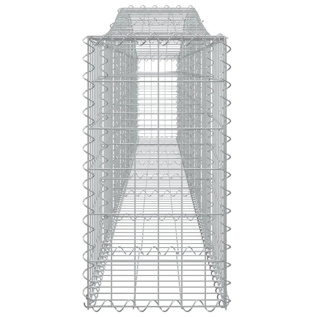 Arched Gabion Baskets Set 4 pcs Garden Retaining Wall Decorative Barrier Silver