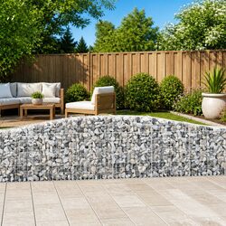 Arched Gabion Baskets: 5 Pieces, 400x30x60/80 cm