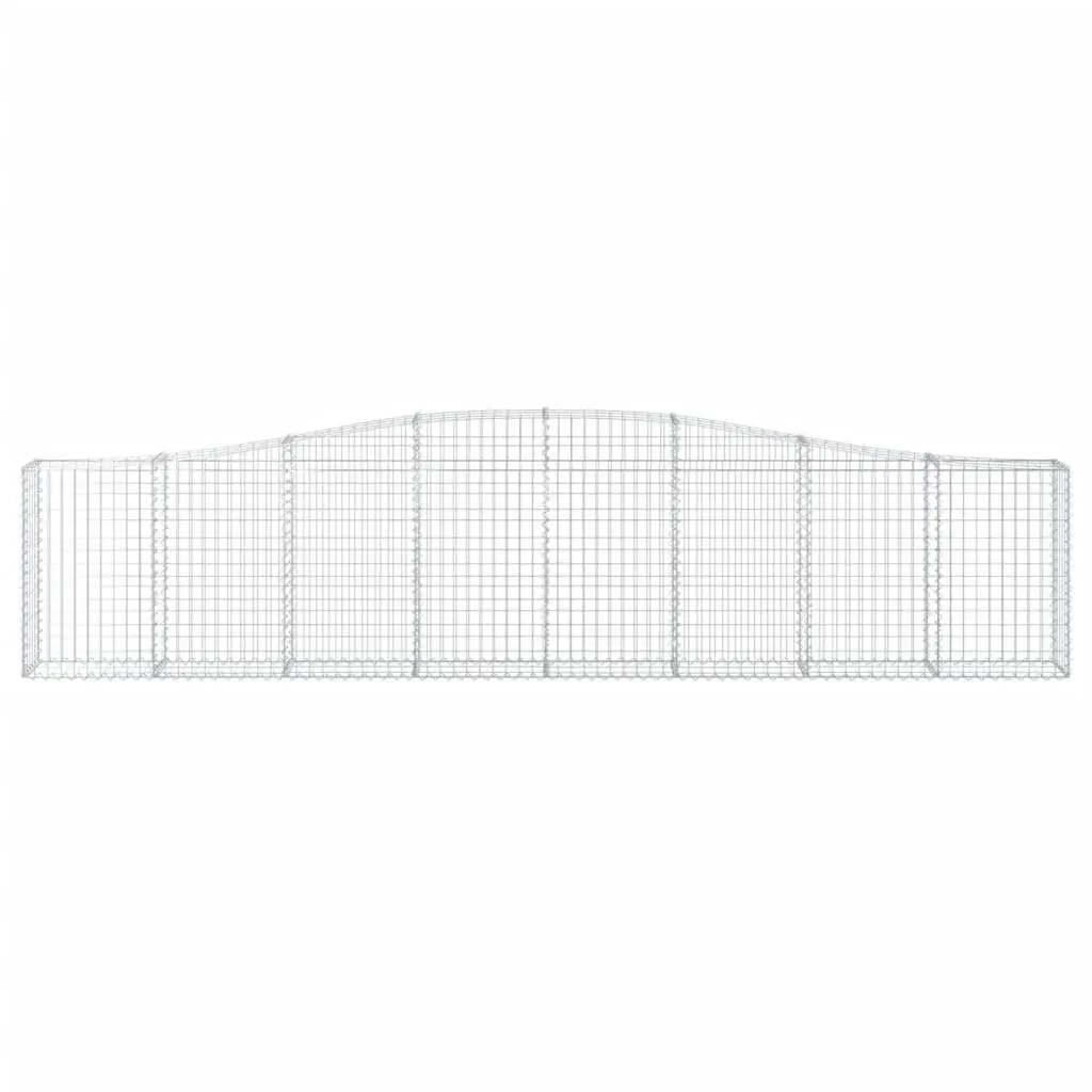 Arched Gabion Baskets 3 pcs Garden Barrier Decorative Retaining Wall Outdoor