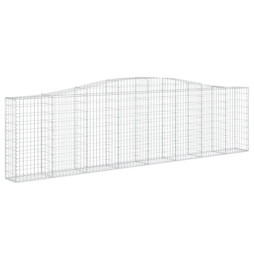 Arched Gabion Baskets Garden Barrier 5 Piece Decorative Retaining Wall Outdoor