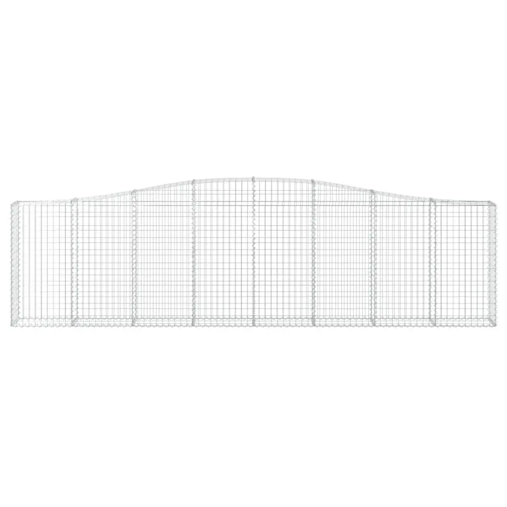 Arched Gabion Baskets 8 pcs Garden Retaining Wall Barrier Outdoor Landscaping