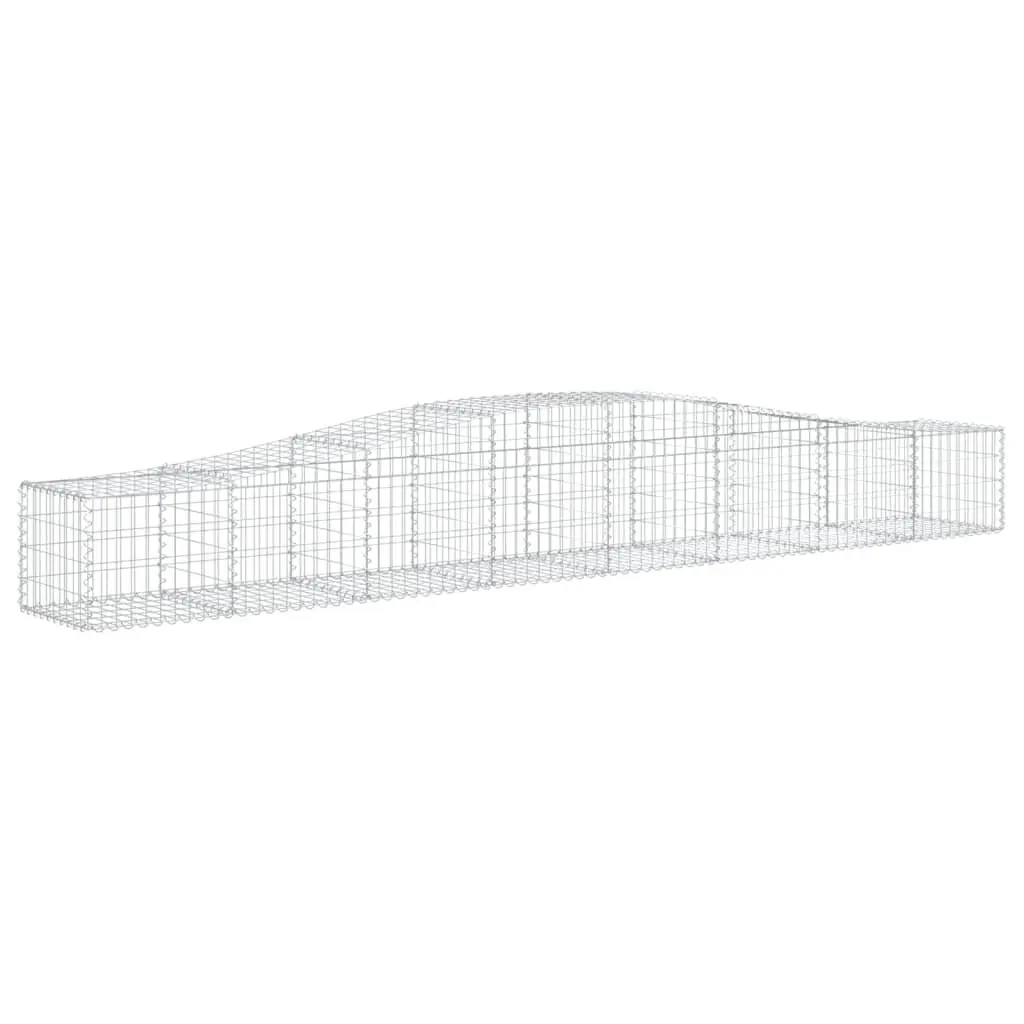 Arched Gabion Baskets 2 pcs Garden Barrier Decorative Retaining Wall Outdoor