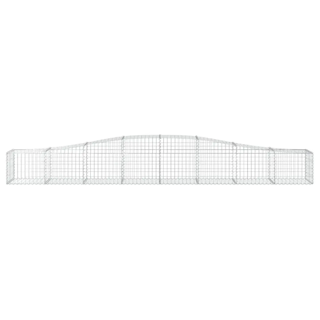 Arched Gabion Baskets 2 pcs Garden Barrier Decorative Retaining Wall Outdoor
