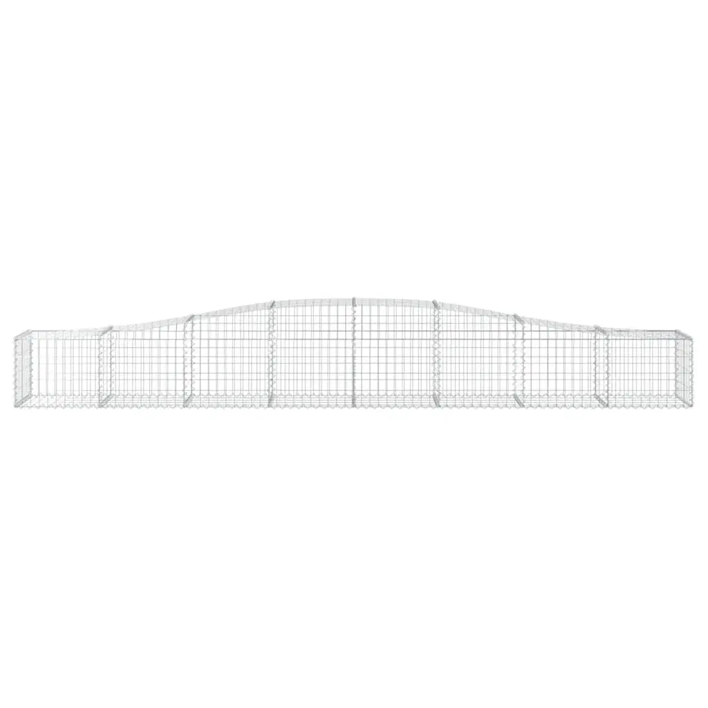 Arched Gabion Baskets 3 pcs Garden Barrier Retaining Wall Decorative Outdoor