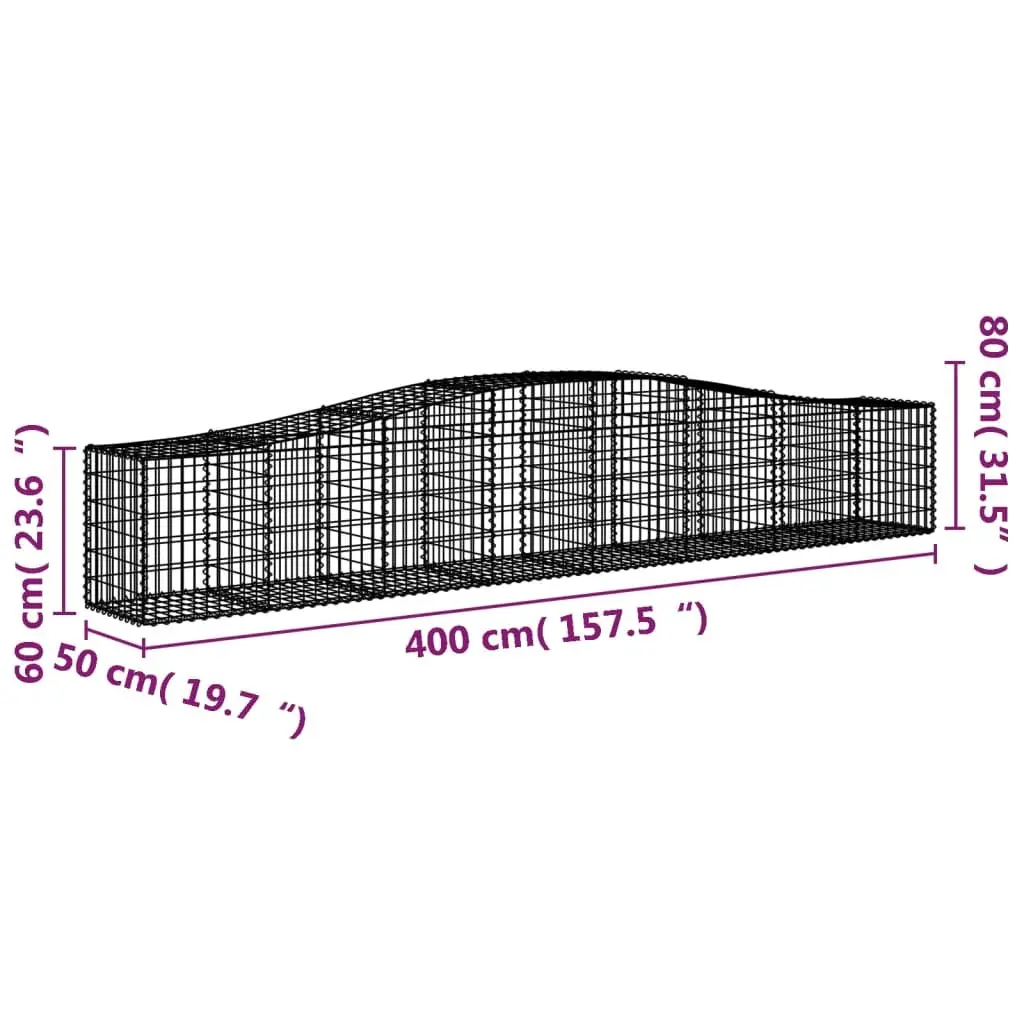 Arched Gabion Baskets 2pc Garden Set