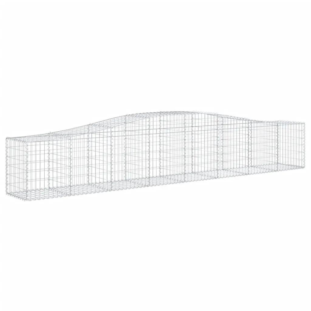 Gabion Baskets Arched 4pc Garden Decorative Barrier Sound-Insulating Retaining