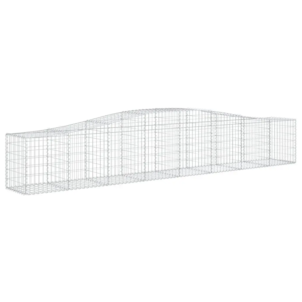 Arched Gabion Baskets 5 pcs Garden Barrier Retaining Wall Decorative Outdoor