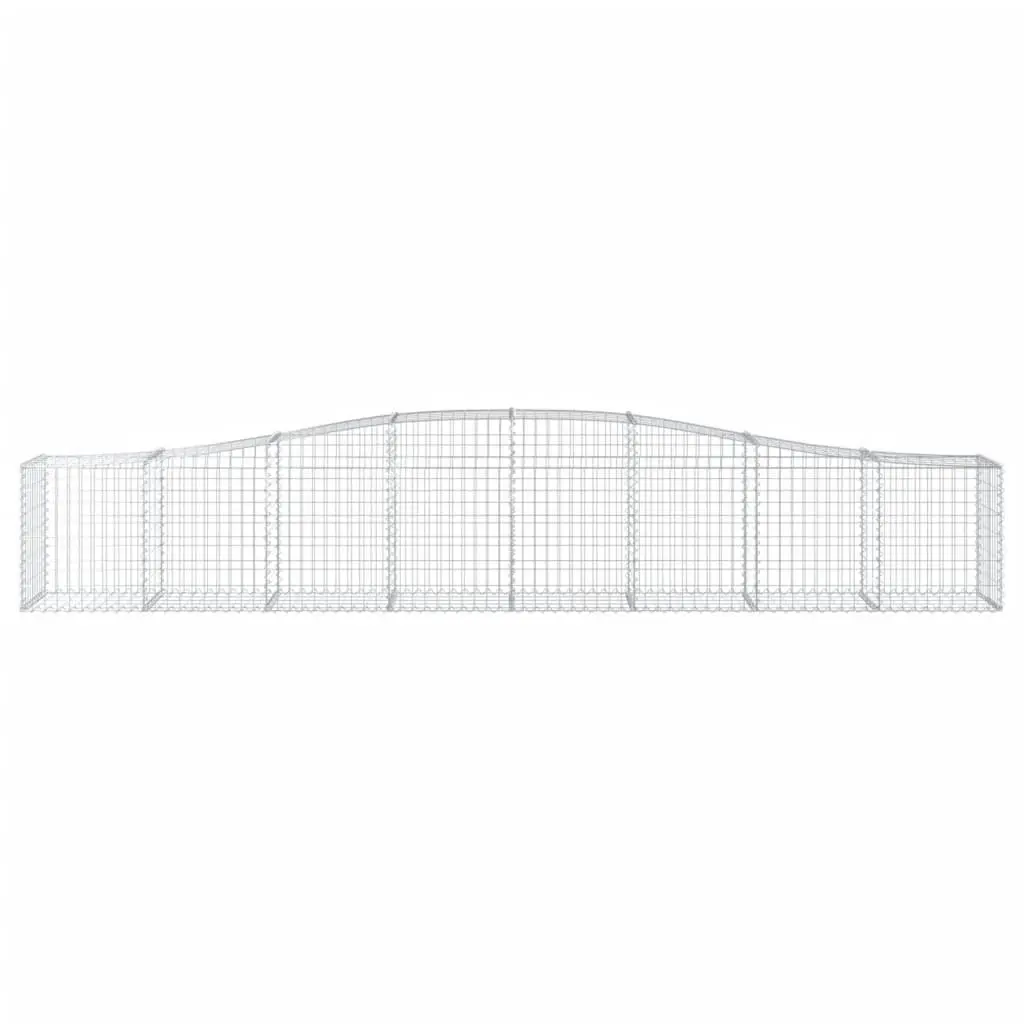 Arched Gabion Baskets 5 pcs Garden Barrier Retaining Wall Decorative Outdoor