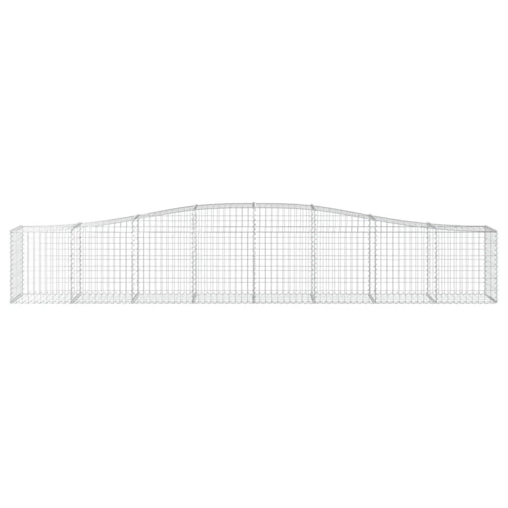 Arched Gabion Baskets 6 pcs 400x50x60/80 cm Garden Barrier Retaining Wall