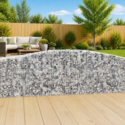Arched Gabion Baskets - 5pcs 400x50x100/120cm Silver