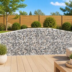 Specifications of 10 pcs Arched Gabion Baskets 400x50x100/120 cm